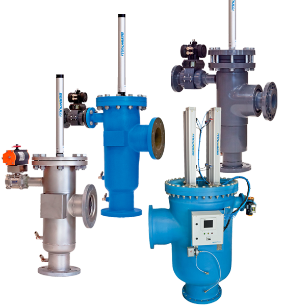 Self-cleaning water filters